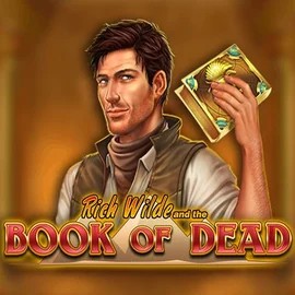 Slots logo of Book of Dead from Play'n GO at Flamez Casino